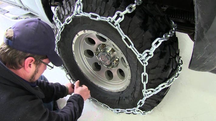 Installing And Removing Snow Chains